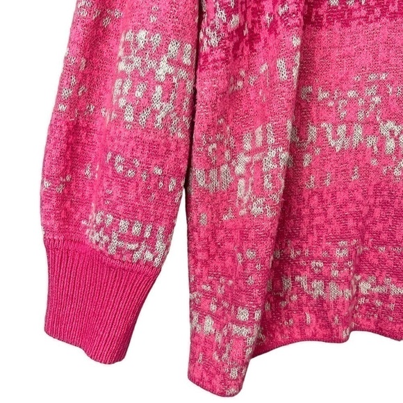 Nic + Zoe Pink Confetti Cardigan Sweater Size 1X - Picture 6 of 7